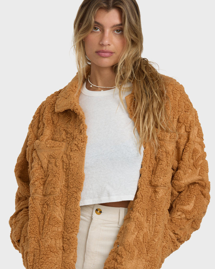 Billabong Sundown Sherpa Shacket - Camel - Sun Diego Boardshop
