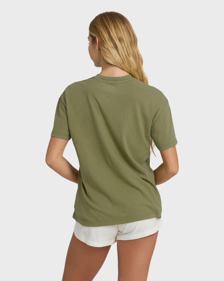 Billabong Flying To The Moon Short Sleeve T-Shirt - Dark Olive - Sun Diego Boardshop