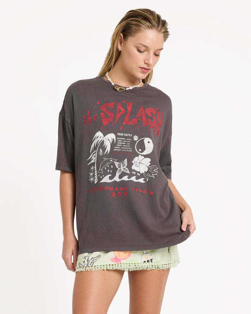 Billabong Lottie Hall Short Sleeve T-Shirt - Off Black - Sun Diego Boardshop