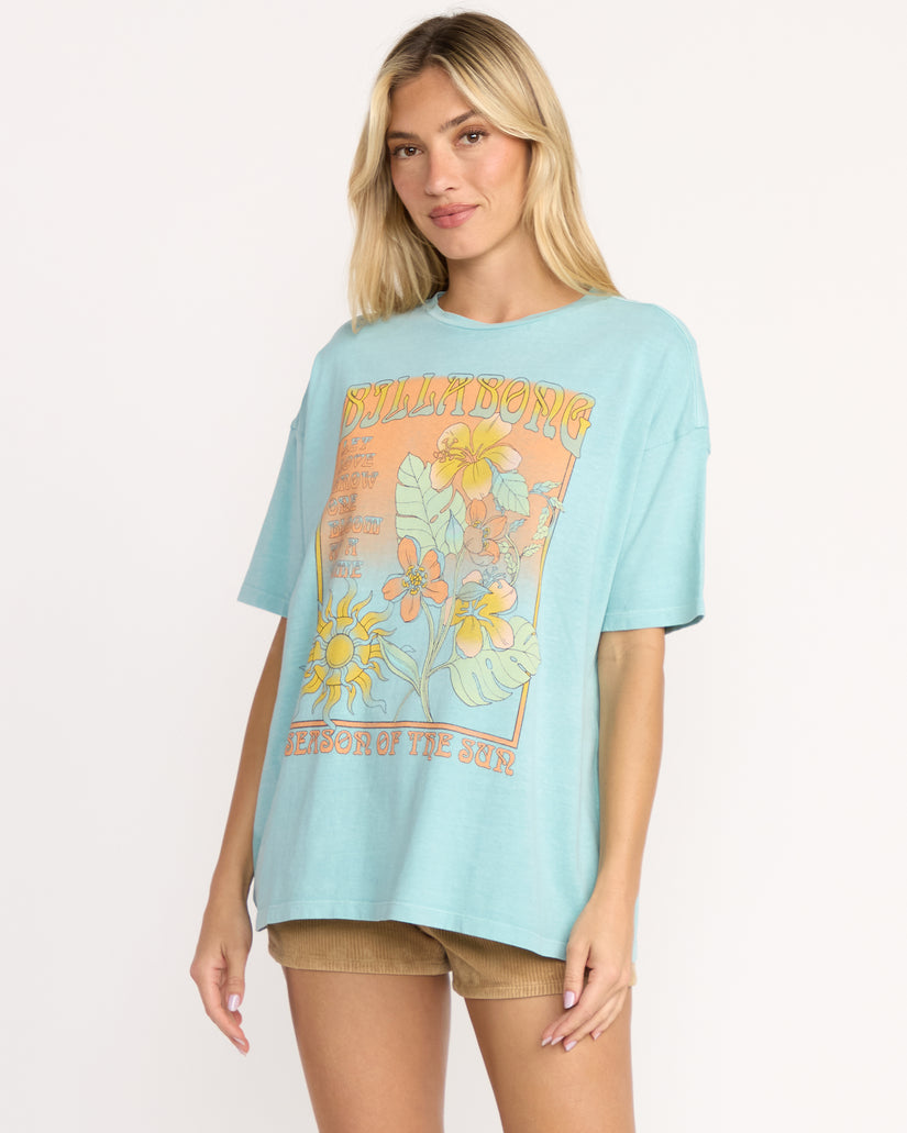 Billabong Daylight Blooms Tee - Misty Blue - Sun Diego Boardshop