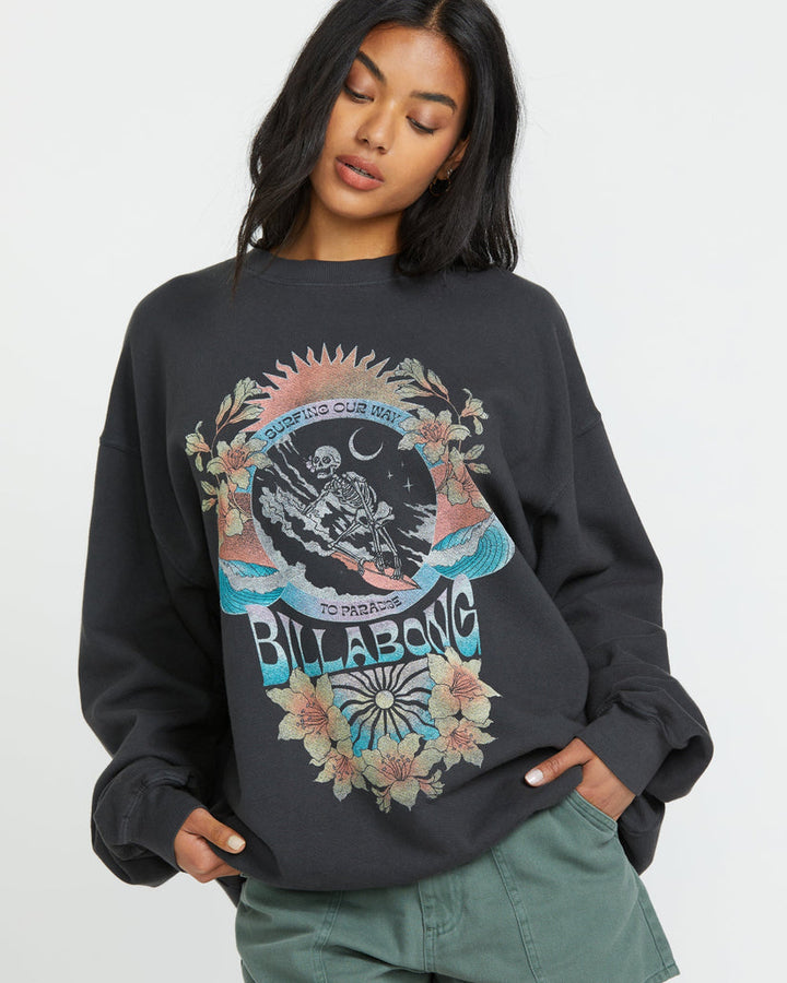 Billabong Ride In Crew Sweatshirt - Black Sands - Sun Diego Boardshop