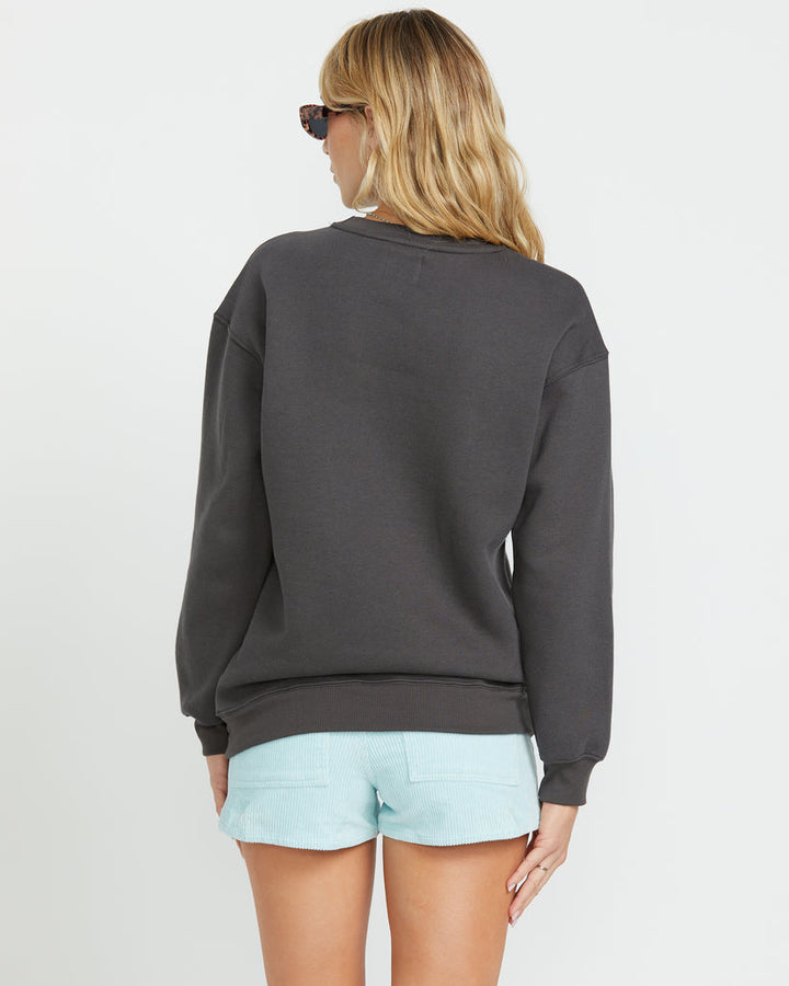 Billabong Palm Classics Crew Sweatshirt - OFF BLACK - Sun Diego Boardshop