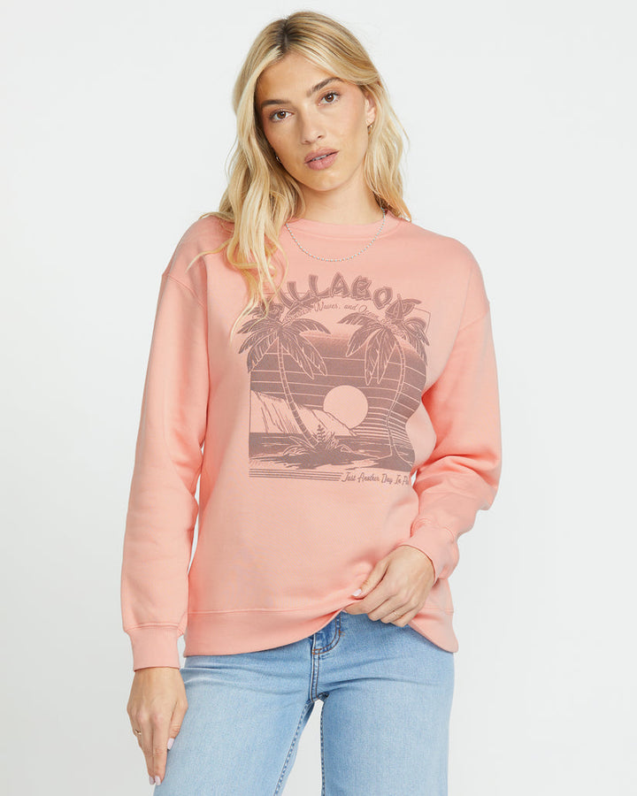 Billabong Sunset Memories Crew Sweatshirt - PEACH KISS - Sun Diego Boardshop