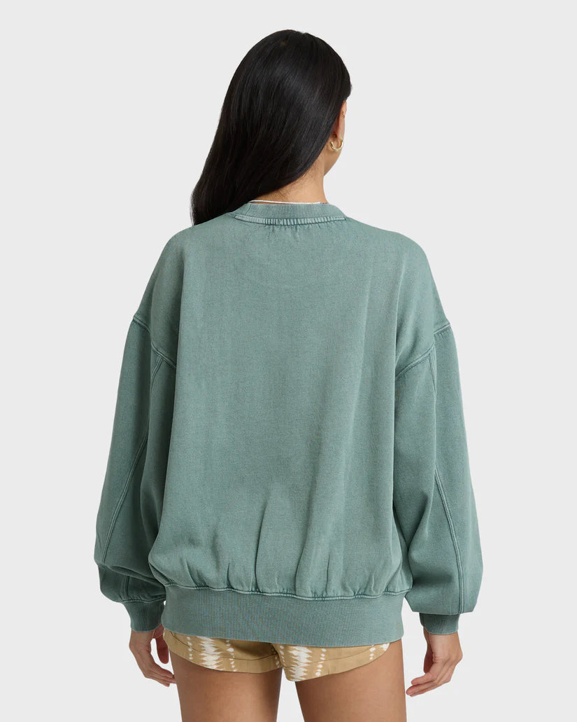 Billabong Bleached Out Kendal Crewneck Sweatshirt - Blue Mist - Sun Diego Boardshop