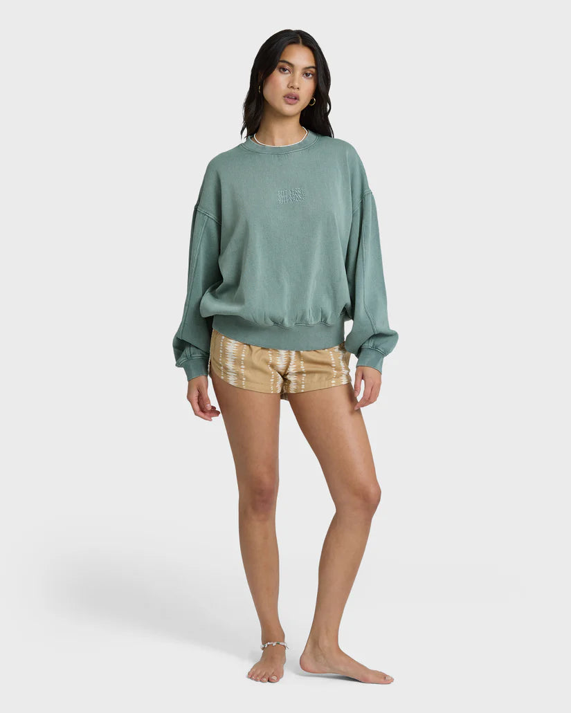Billabong Bleached Out Kendal Crewneck Sweatshirt - Blue Mist - Sun Diego Boardshop
