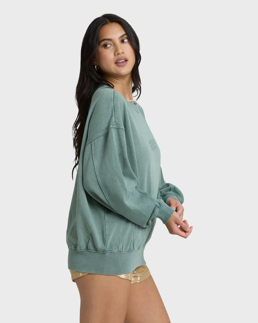 Billabong Bleached Out Kendal Crewneck Sweatshirt - Blue Mist - Sun Diego Boardshop