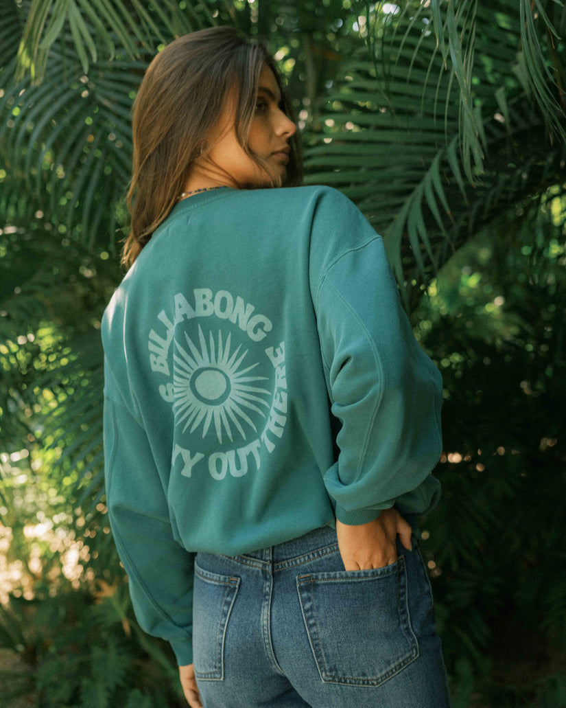 Billabong Time For Kendal Crewneck Sweatshirt - Evergreen - Sun Diego Boardshop