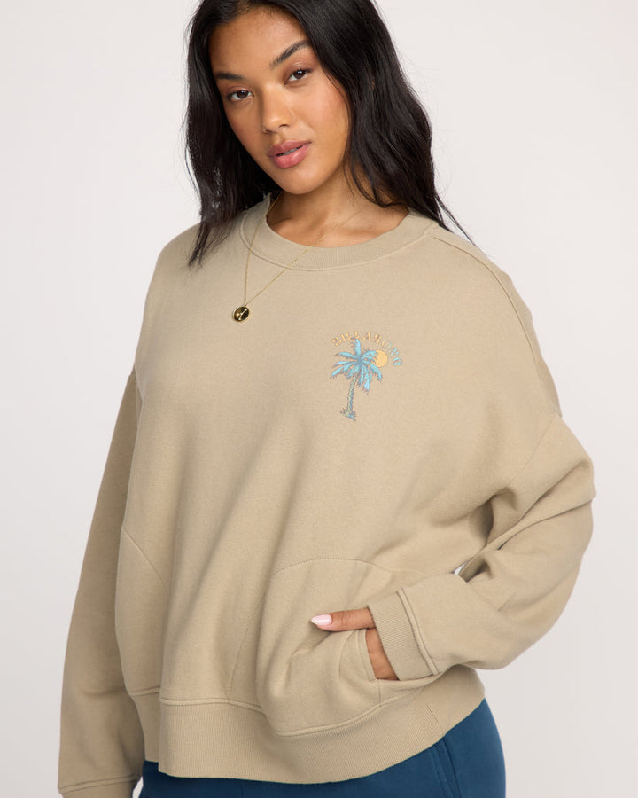 Billabong Palmin Camp Crewneck Sweatshirt - Cobblestone - Sun Diego Boardshop