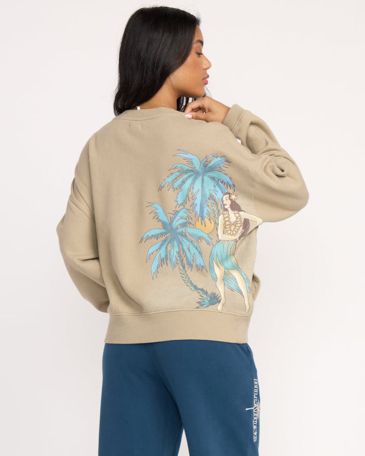 Billabong Palmin Camp Crewneck Sweatshirt - Cobblestone - Sun Diego Boardshop