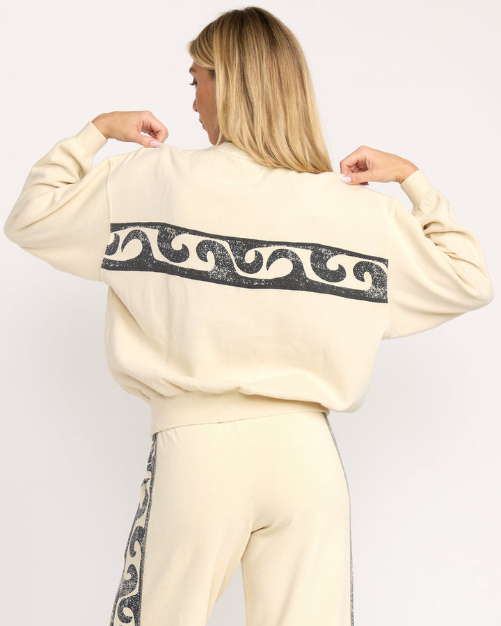 Billabong Sun Wave Livin Kendal Crewneck Sweatshirt - White Cap - Sun Diego Boardshop