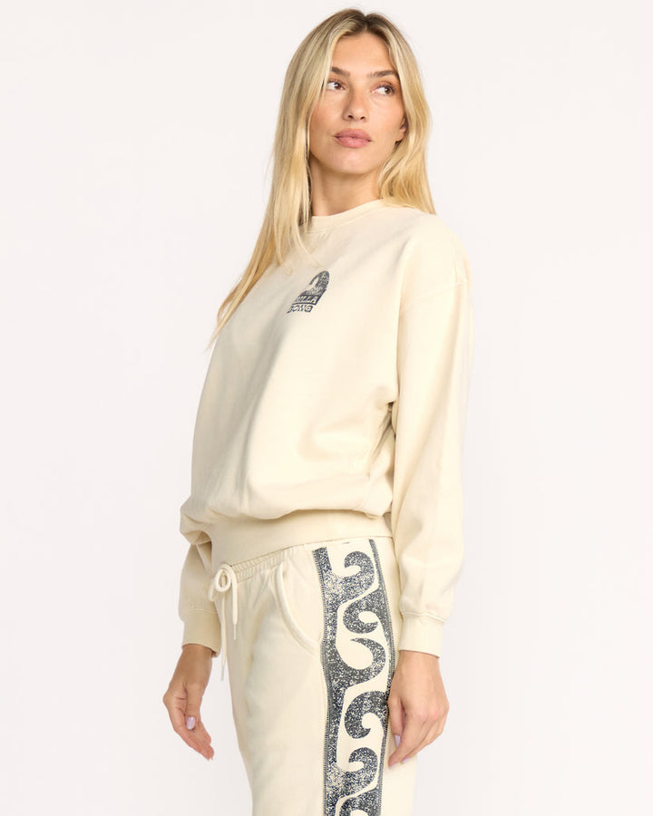 Billabong Sun Wave Livin Kendal Crewneck Sweatshirt - White Cap - Sun Diego Boardshop