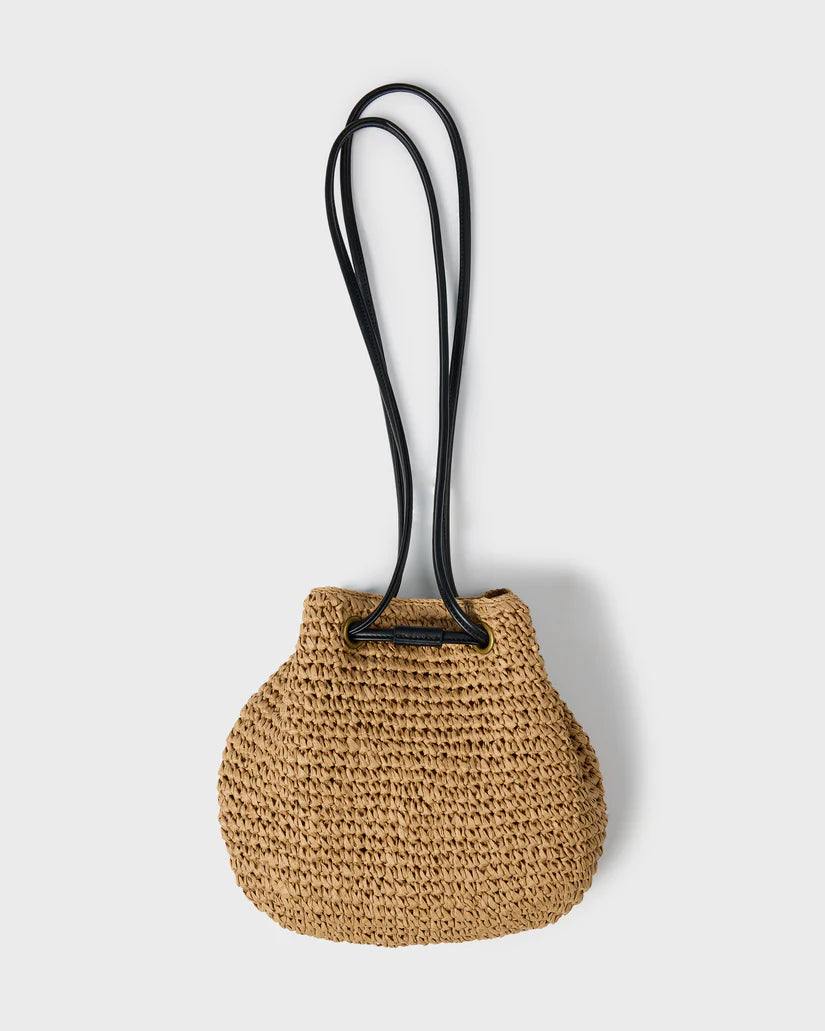 Billabong Date Palm Crossbody Mini Straw Tote - Tan