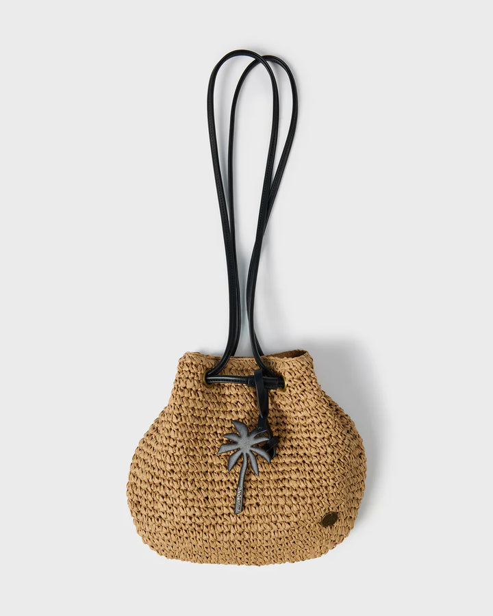 Billabong Date Palm Crossbody Mini Straw Tote - Tan