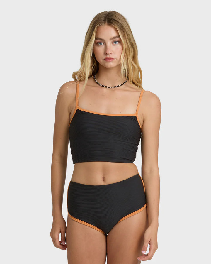 Billabong Tanlines Surf Tank Swim Tank Bikini Top - Black