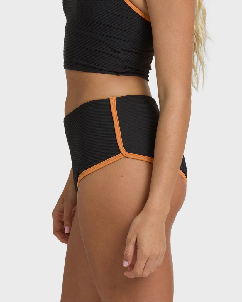 Billabong Tanlines Surf Short Bikini Bottom - Black