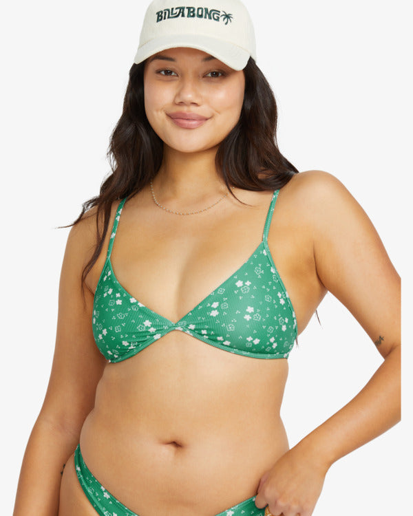 Billabong In The Green Charlie Medium Coverage Tri Bikini Top - ISLAND GREEN - Sun Diego Boardshop