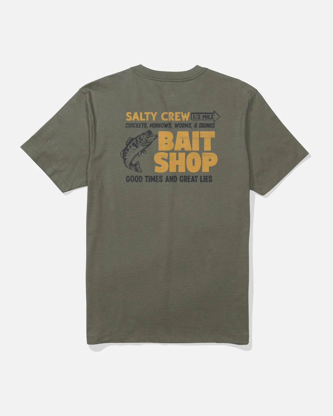Salty Crew Bait Shop Tee - Dusty Olive - Sun Diego Boardshop