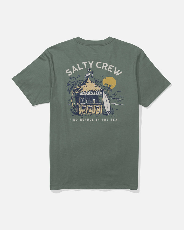 Salty Crew Men's The Catch Crew Tee - Laurel Wreath - Sun Diego Boardshop