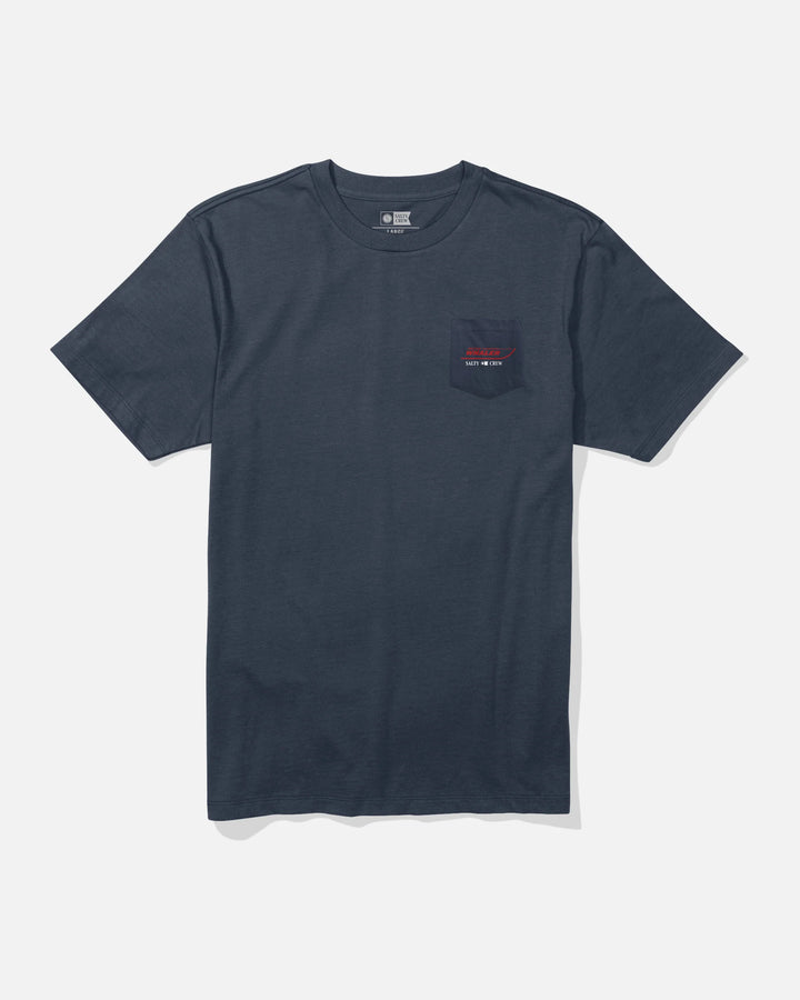 Salty Crew Men's Whaler Schematic Crew Tee - Navy