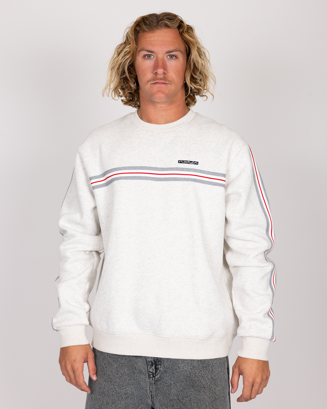 Rusty Walkman Crew Fleece - Athletic Heather - Sun Diego Boardshop