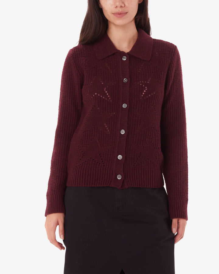 Obey FORTUNE CARDIGAN - WINE - Sun Diego Boardshop