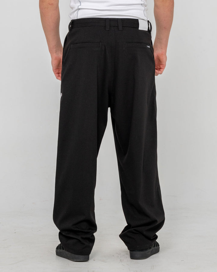 Rusty Double-O Baggy Pleated Pant - Black