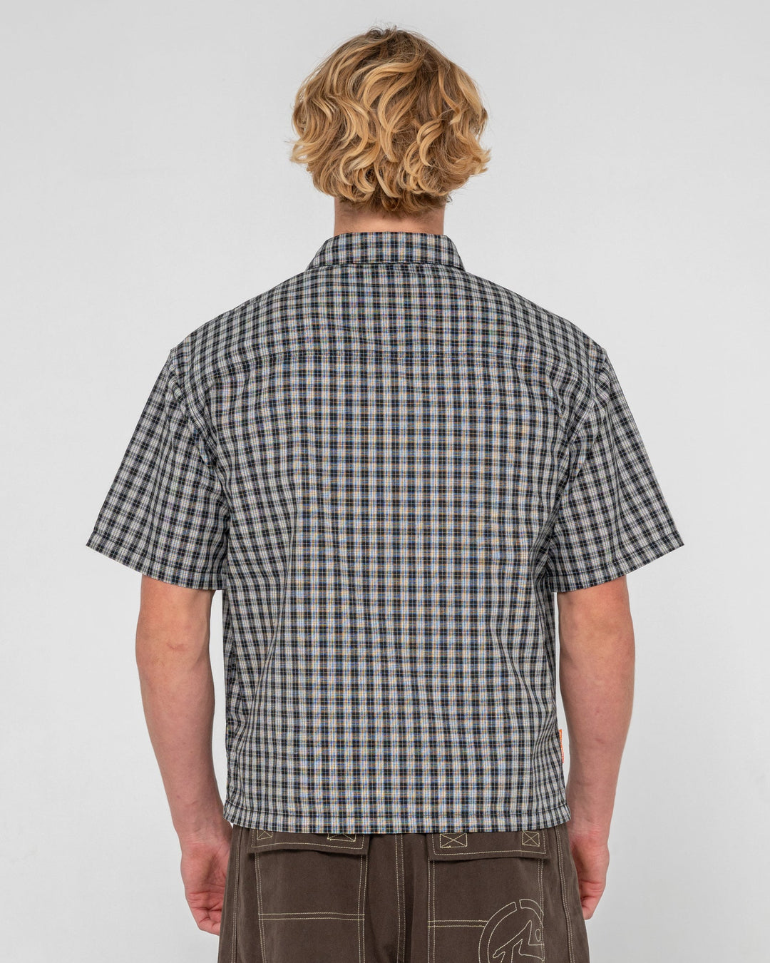 Rusty Check 1 Check 2 Short Sleeve Shirt - Black
