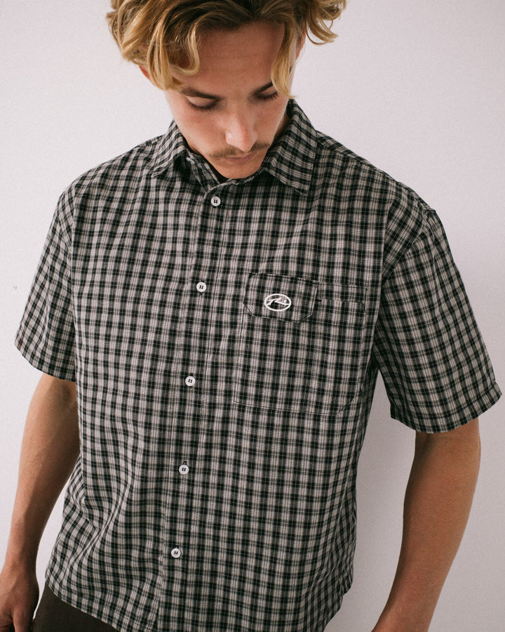 Rusty Check 1 Check 2 Short Sleeve Shirt - Black