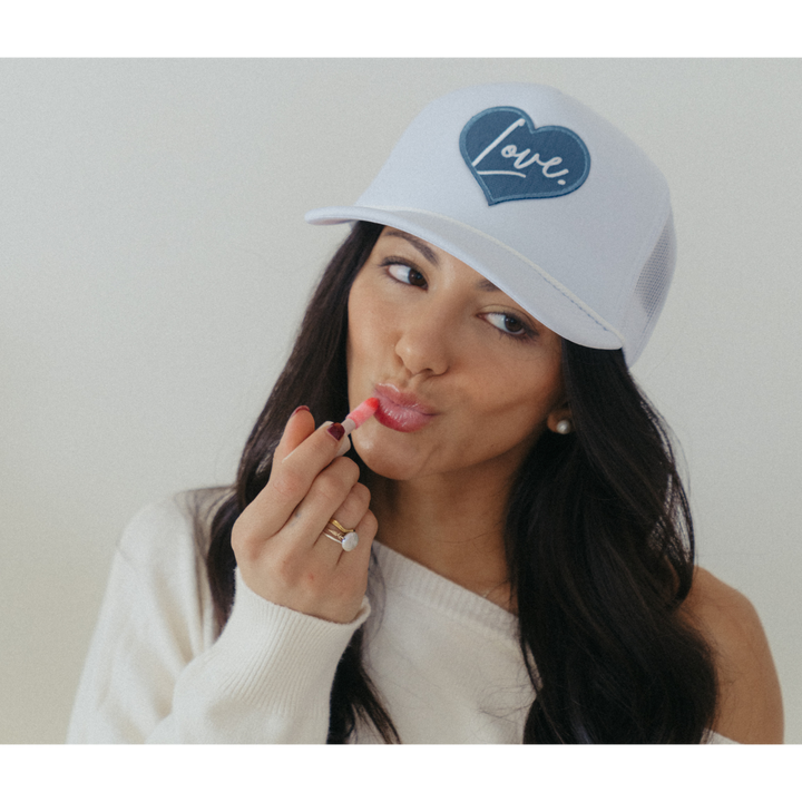 Local Beach Love Patch Trucker Hat - WHITE - Sun Diego Boardshop