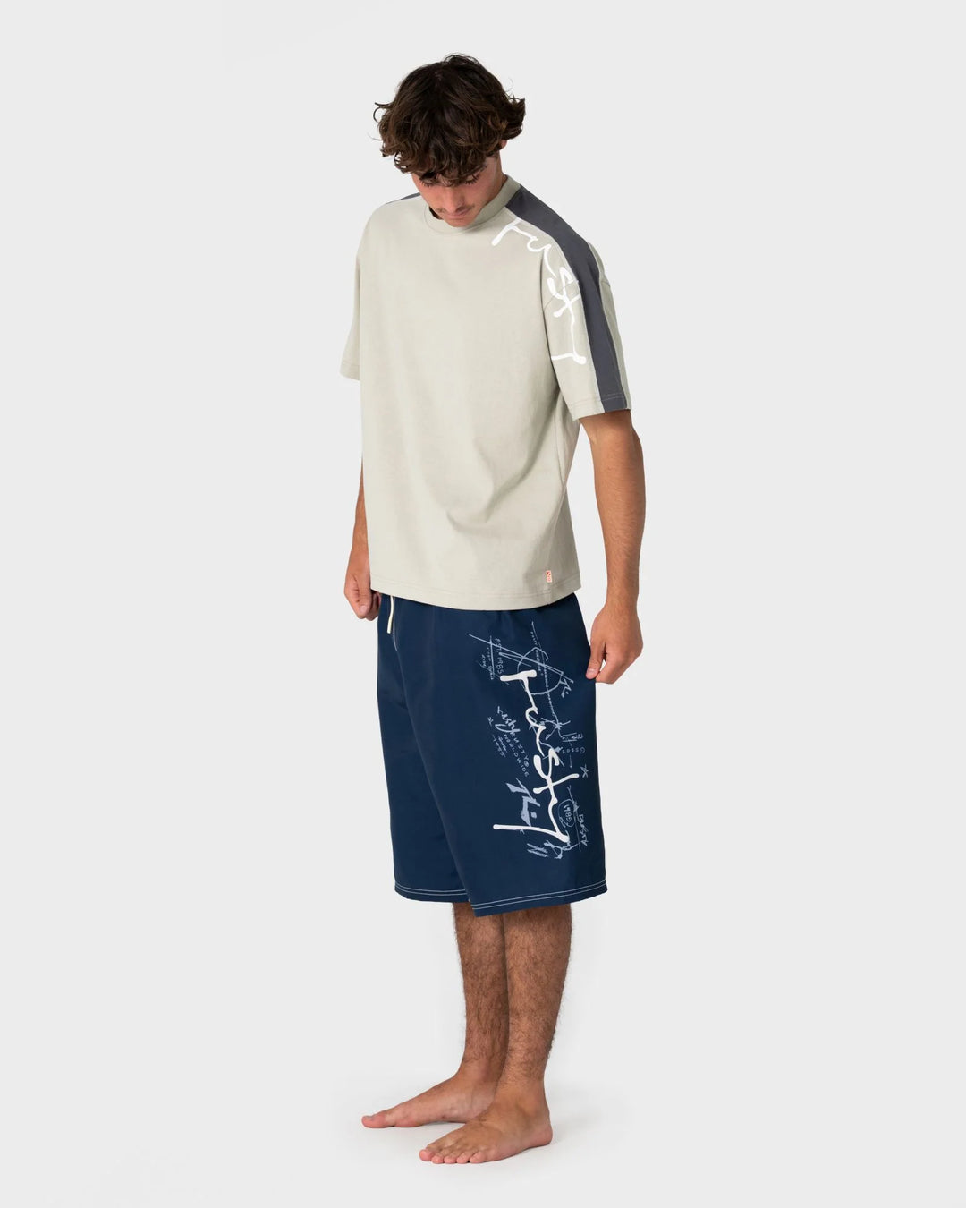 Rusty Men's Crisis Hybrid 24" Boardshort - Navy Blue