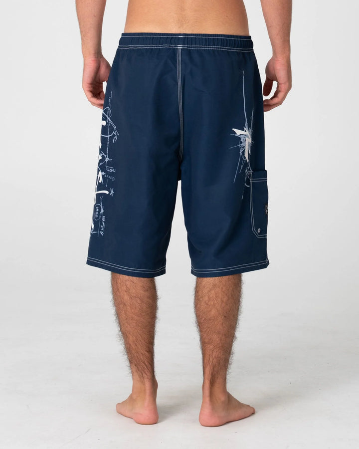 Rusty Men's Crisis Hybrid 24" Boardshort - Navy Blue