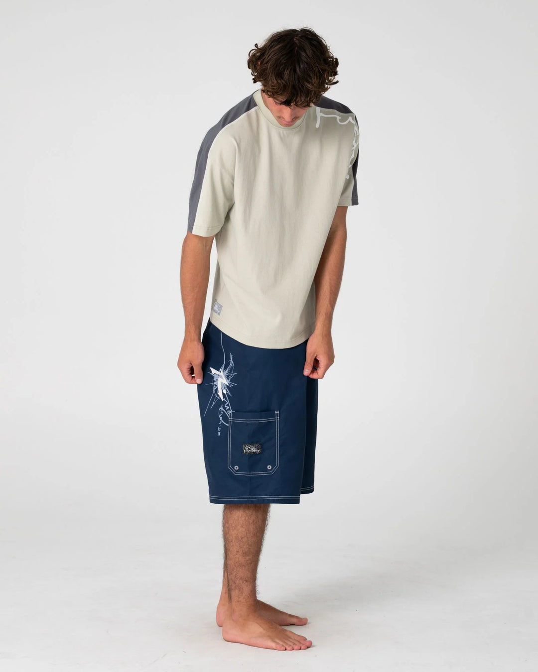 Rusty Men's Crisis Hybrid 24" Boardshort - Navy Blue