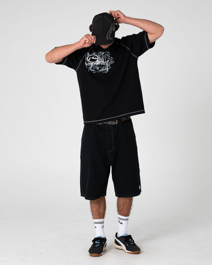 Rusty Mens Riddle Me This Graphic Tee Black - Sun Diego Boardshop
