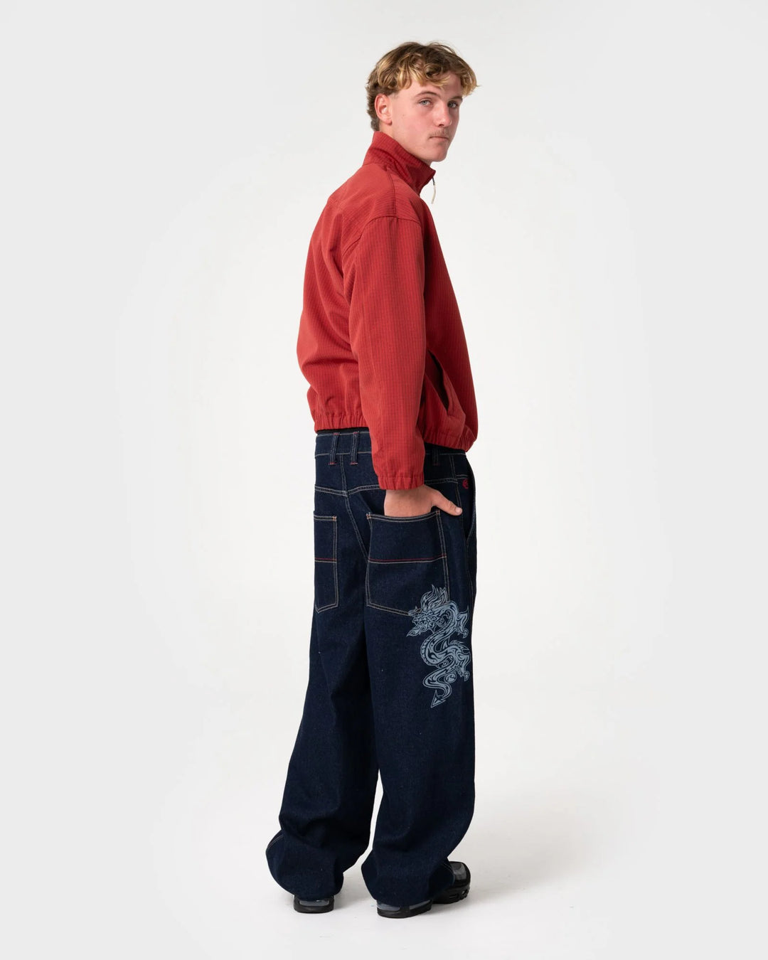 Rusty Men's Spyro Extra Baggy Jean - Raw Dawg Blue - Sun Diego Boardshop