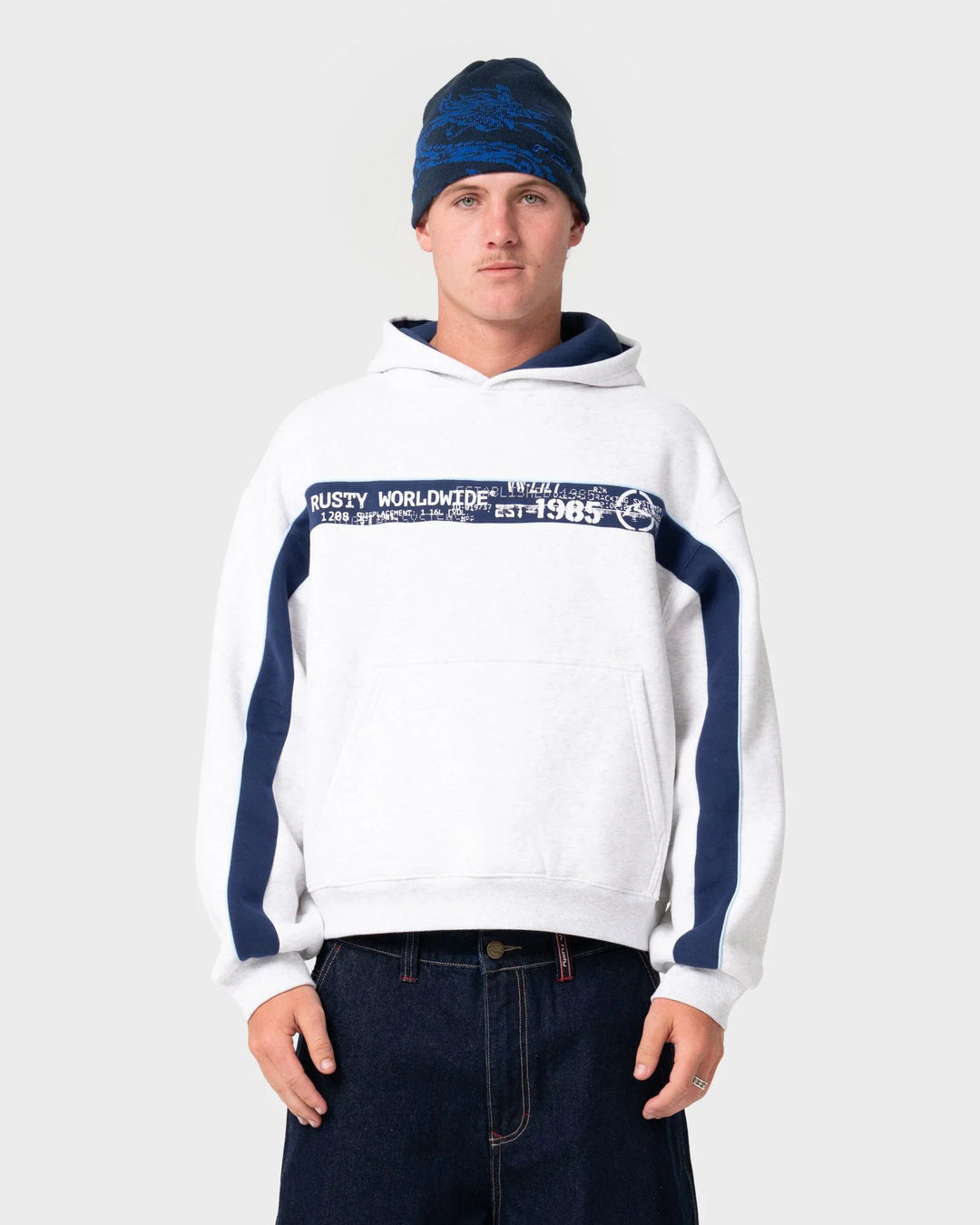 Rusty Men's Big Ticket Graphic Fleece Hoodie - Ecru Marle - Sun Diego Boardshop