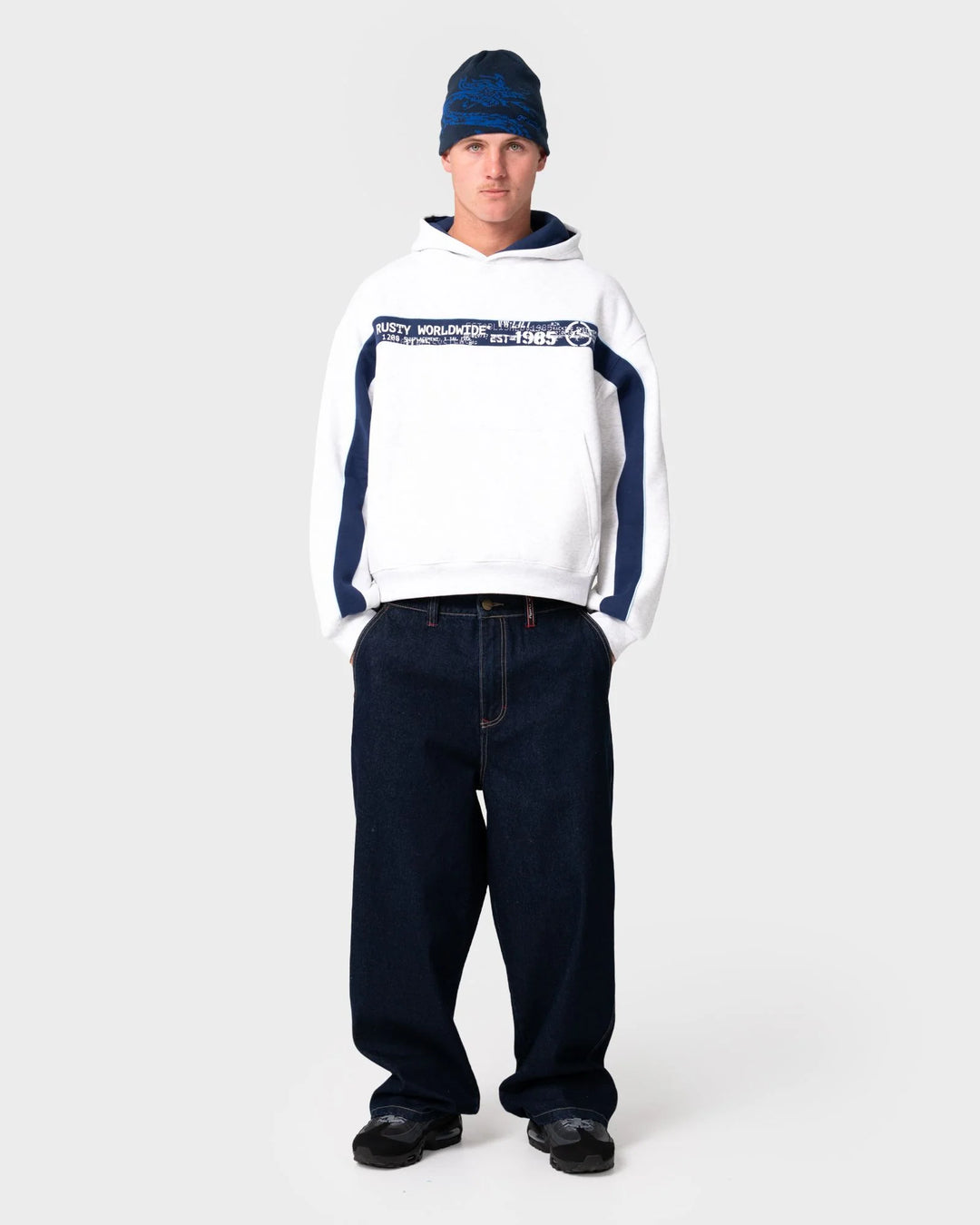 Rusty Men's Big Ticket Graphic Fleece Hoodie - Ecru Marle - Sun Diego Boardshop