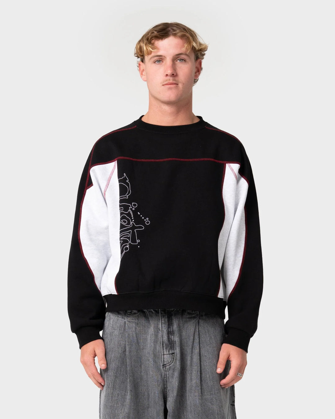 Rusty Men's Sawblaze Crew Fleece - Black - Sun Diego Boardshop