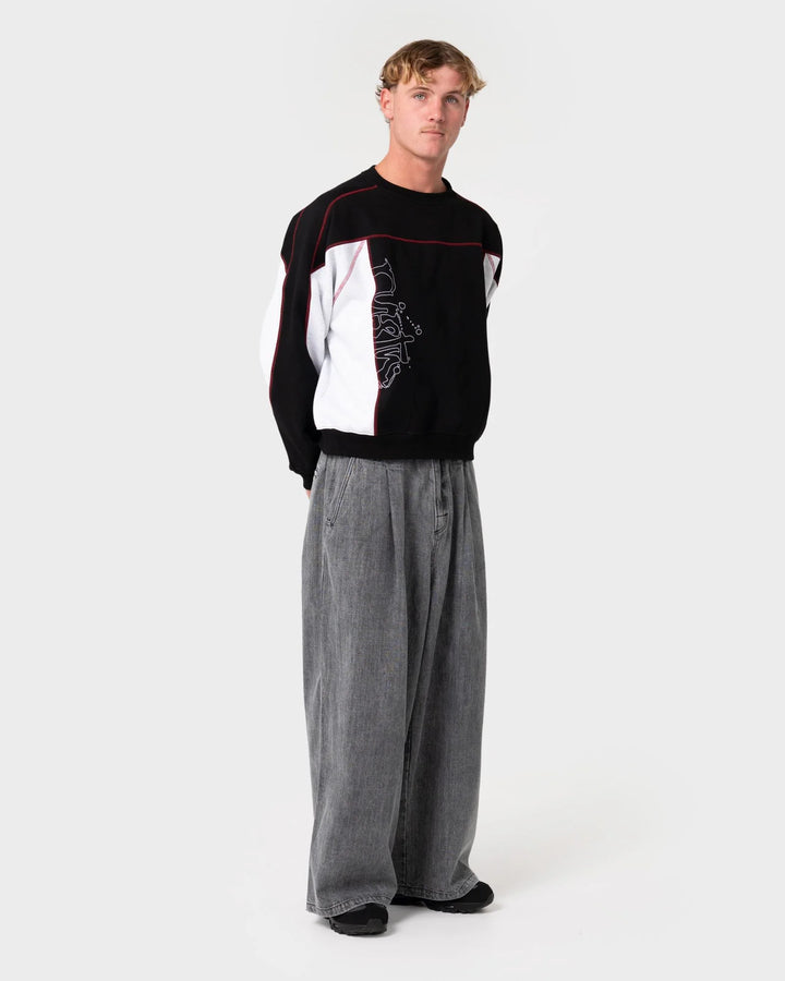 Rusty Men's Sawblaze Crew Fleece - Black - Sun Diego Boardshop