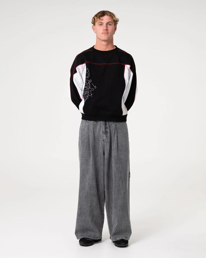 Rusty Men's Sawblaze Crew Fleece - Black - Sun Diego Boardshop