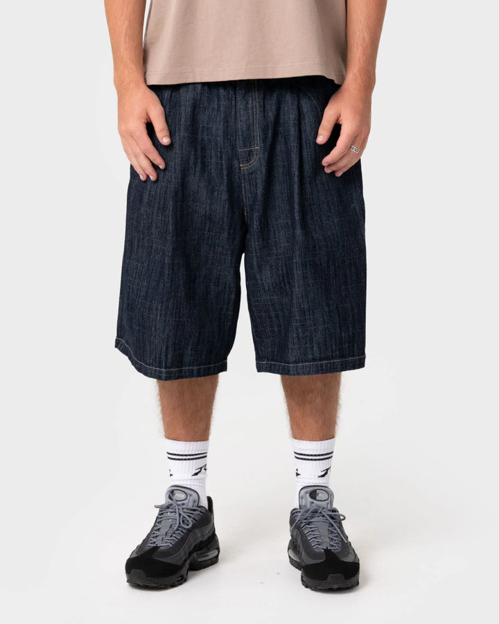 Rusty Men's Mista Slub Extra Baggy Short - Raw Dawg Blue - Sun Diego Boardshop