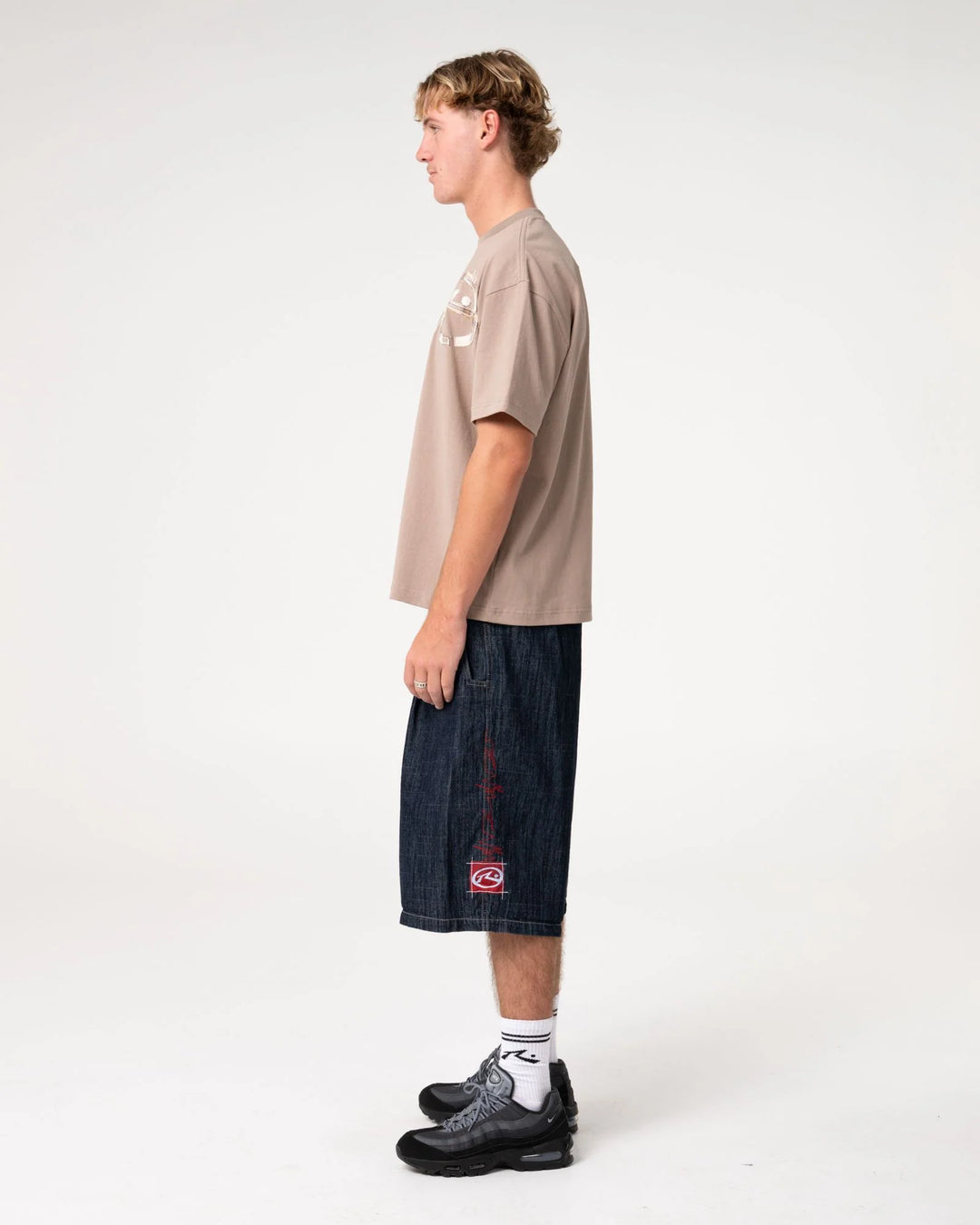 Rusty Men's Mista Slub Extra Baggy Short - Raw Dawg Blue - Sun Diego Boardshop