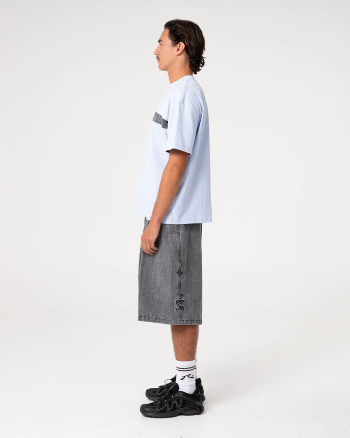 Rusty Men's Mista Slub Extra Baggy Short - Washed Black - Sun Diego Boardshop