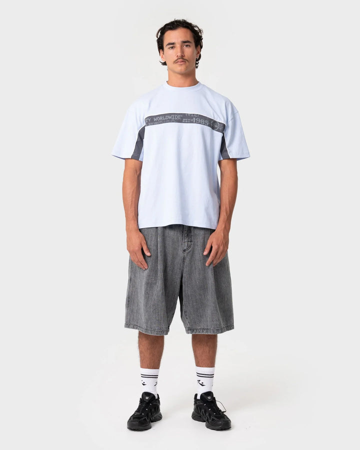 Rusty Men's Mista Slub Extra Baggy Short - Washed Black - Sun Diego Boardshop