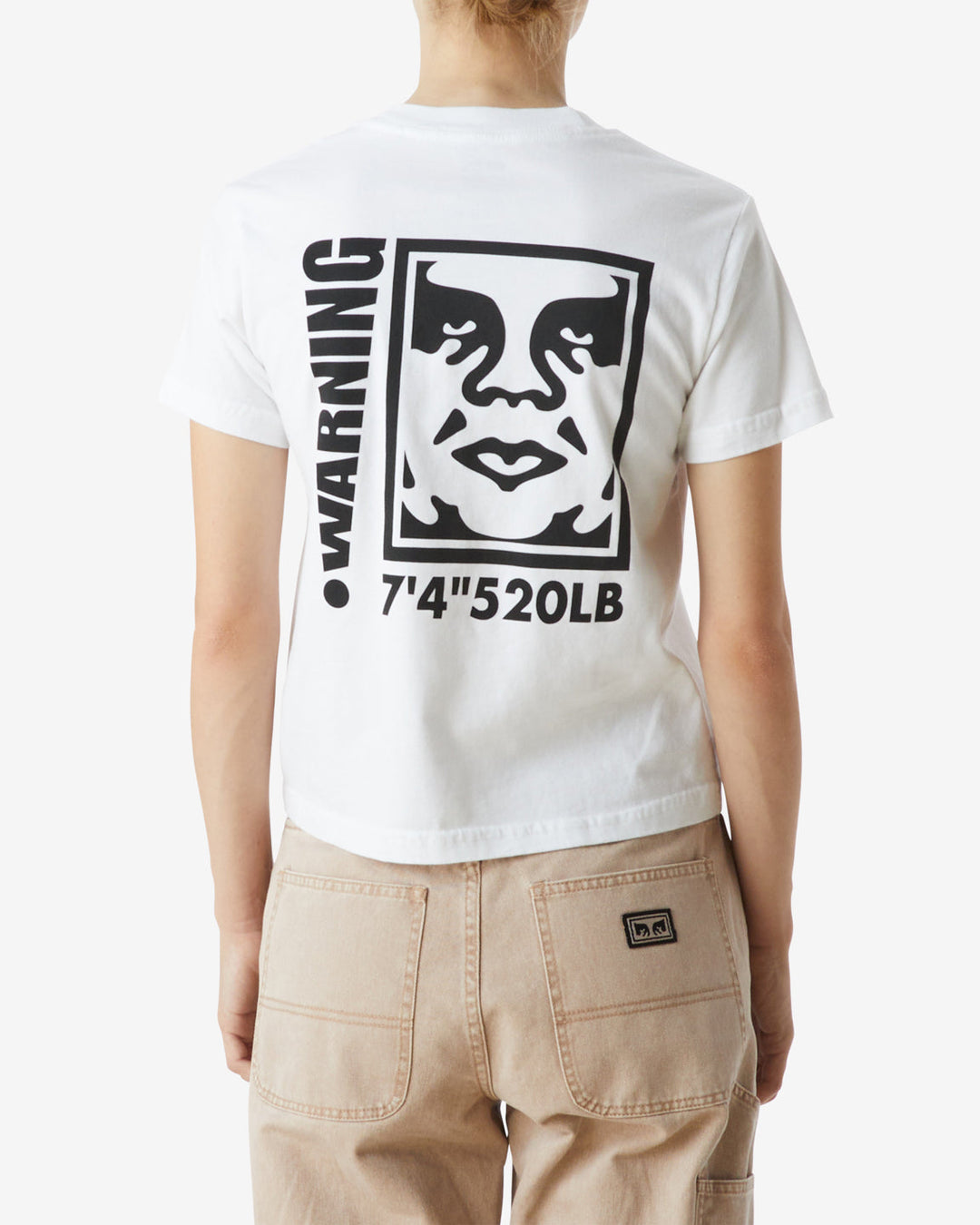 Obey ICON WARNING KAYLIN T-SHIRT - WHITE - Sun Diego Boardshop