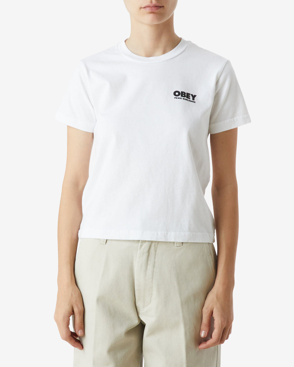 Obey PEACE WORLDWIDE KAYLIN T-SHIRT - WHITE - Sun Diego Boardshop