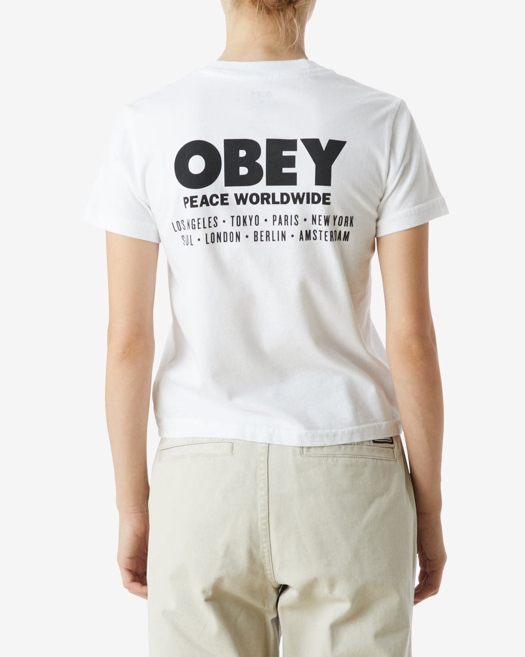 Obey PEACE WORLDWIDE KAYLIN T-SHIRT - WHITE - Sun Diego Boardshop