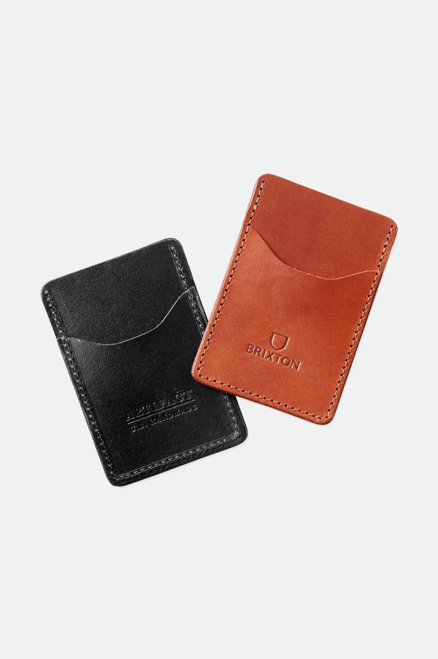 Brixton x Artifact Leather Card Holder Wallet - Brown - Sun Diego Boardshop