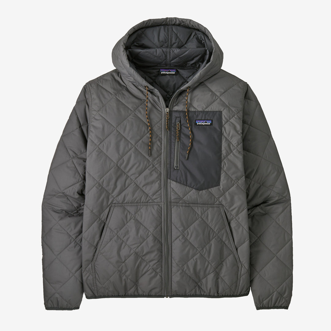 Patagonia Men's Diamond Quilted Bomber Hoody - NOBLE GREY - Sun Diego Boardshop