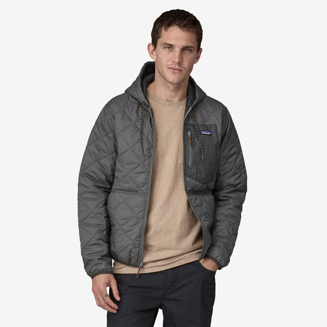 Patagonia Men's Diamond Quilted Bomber Hoody - NOBLE GREY - Sun Diego Boardshop