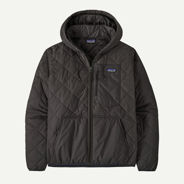 Patagonia Men's Diamond Quilted Bomber Hoody - Black W Black - Sun Diego Boardshop